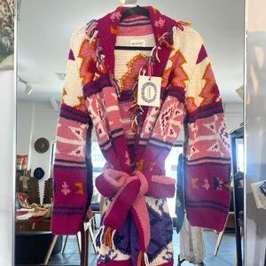 Frantic Passion Fruit Wrap Sweater